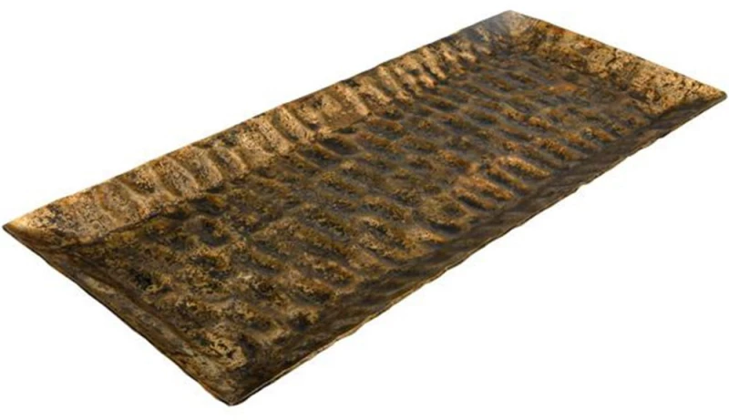 Διακοσμητική Πιατέλα 939-124-034 40x17x3cm Gold Μέταλλο