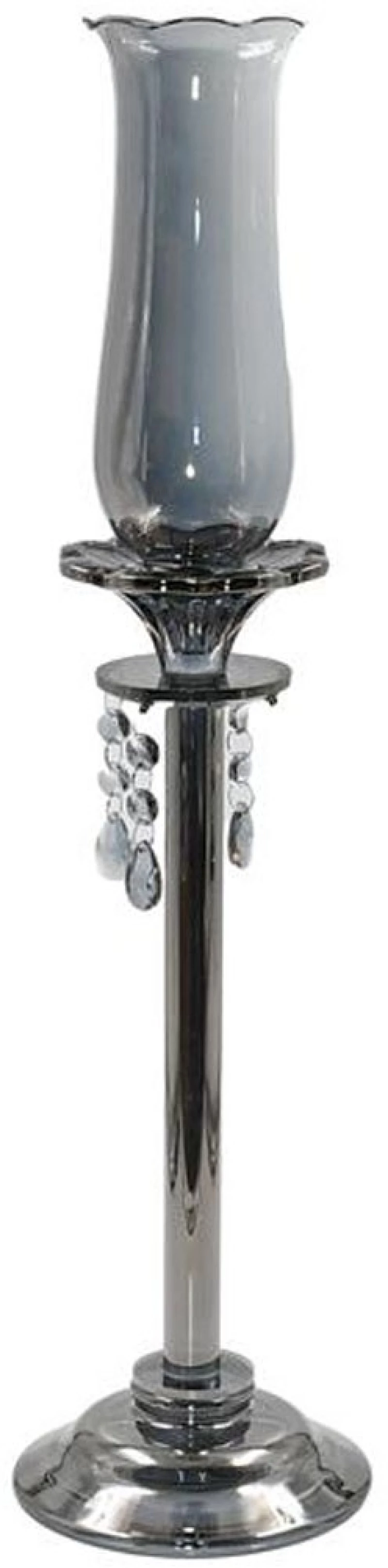 Κηροπήγιο Κρυστάλλινο 374-126-830 15x49cm Grey Κρύσταλλο