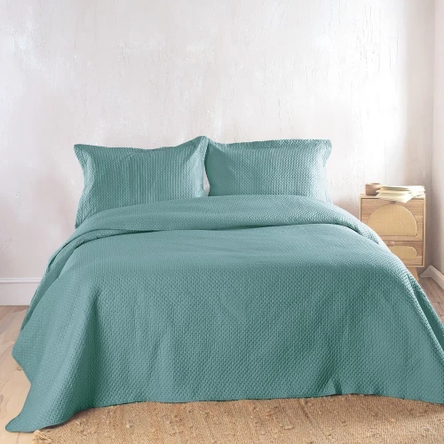 Κουβερλί Allure (Σετ 2τμχ) Petrol Rythmos Μονό 160x240cm Microfiber