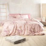 Σεντόνια Springtime (Σετ 3τμχ) Pink Rythmos Ημίδιπλο 160x260cm 100% Βαμβάκι