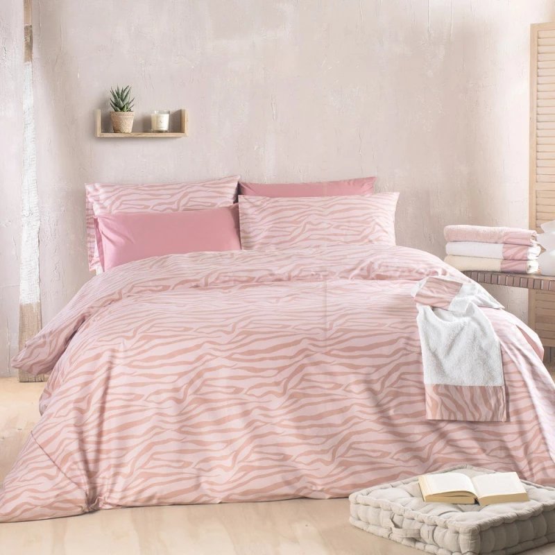 Μαξιλαροθήκες Trisha (Σετ 2τμχ) Pink Rythmos 50Χ70 Βαμβάκι-Πολυέστερ