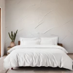 Πάπλωμα Glacier (Σετ 3τμχ) Off White Rythmos Υπέρδιπλo 235x250cm Tencel