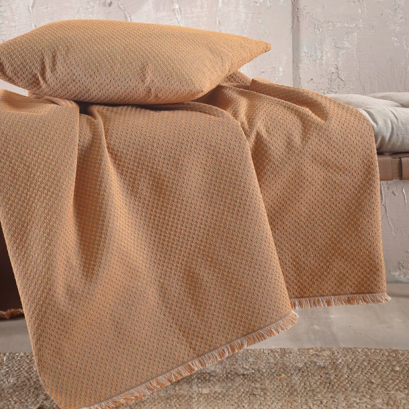 Ριχτάρι Rami Terracotta Rythmos Πολυθρόνα 160x180cm Βαμβάκι-Πολυέστερ