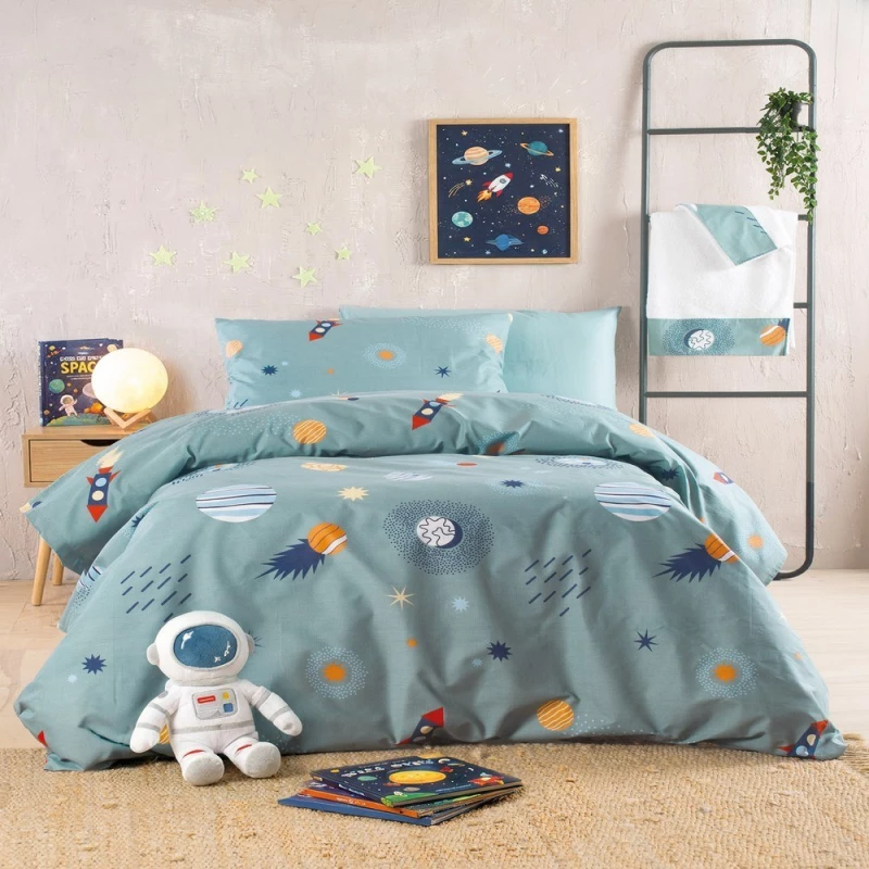 Πάπλωμα Παιδικό Rocket (Σετ 2τμχ) Multi Rythmos Ημίδιπλο 160x240cm 100% Βαμβάκι