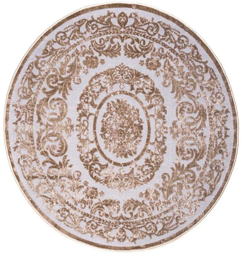 Χαλί Zira 9104 Grey-Cream Round Klonaras 160X160 Round