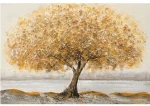 Πίνακας Καμβάς Δέντρο 16-30178 90x60cm Multi-Gold Marhome Οριζόντιοι Καμβάς