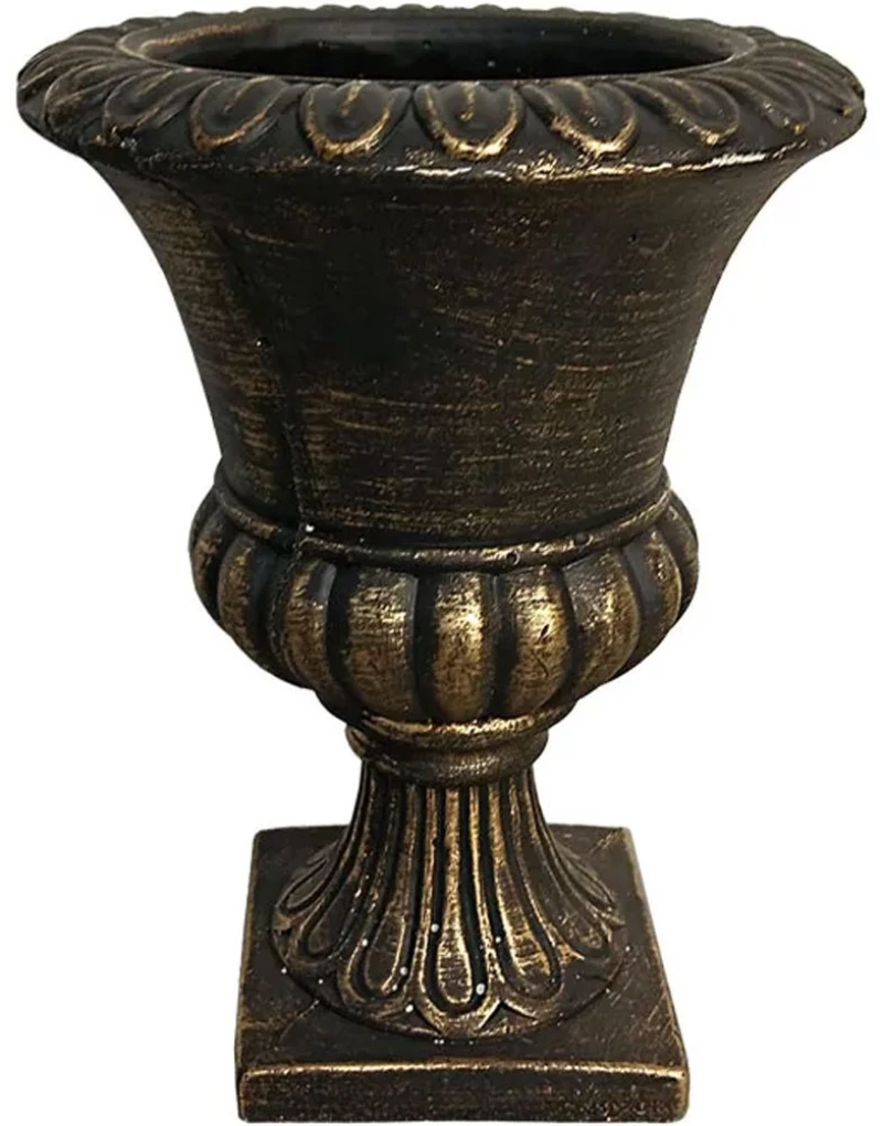 Κασπώ Αμφορέας 06-20737 Φ20x27cm Black-Gold Marhome Τσιμέντο
