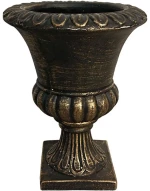Κασπώ Αμφορέας 06-20737 Φ20x27cm Black-Gold Marhome Τσιμέντο