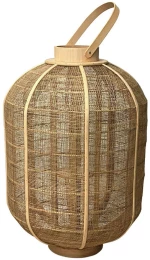 Φανάρι 17-26257 Φ38x55cm Natural Marhome Γυαλί,Bamboo
