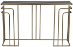 Κονσόλα Art Deco 19-10022 120x32x75cm Gold Μέταλλο,Γυαλί