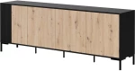 Μπουφές Merci Plus 162804999 200x40x74cm Natural-Black Μοριοσανίδα,Mdf