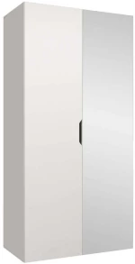 Ντουλάπα Δίφυλλη Με Καθρέπτη Malaga Plus 162903389 100x52x202cm White Δίφυλλη