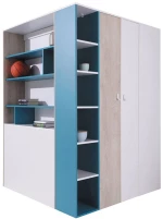 Ντουλάπα Δίφυλλη Γωνιακή Planet 162080079 135x135x190cm Multi-Navy Blue Δίφυλλη