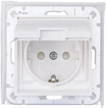 Πρίζα Ρεύματος Μονή Με Καπάκι HK07 16A 250V Pure White Kopp