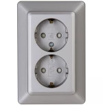 Πρίζα Ρεύματος Διπλή HK02 927720003 16A 250V Steel Kopp