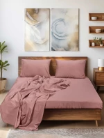 Σεντόνι SLEEK PINK Ροζ Σεντόνι μονό με λάστιχο: 100 x 200+35 εκ. MADI