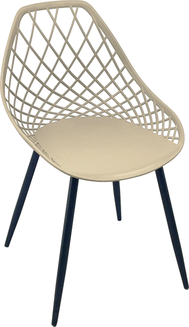 Καρέκλα Suan  cappuccino pp-πόδι μαύρο μέταλλο 49x51x86εκ - 4 ΤΕΜ