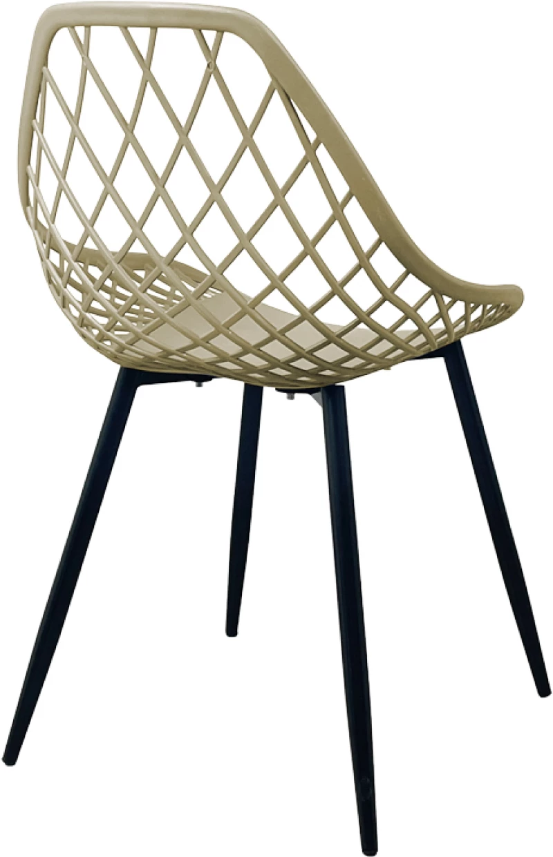 Καρέκλα Suan  cappuccino pp-πόδι μαύρο μέταλλο 49x51x86εκ - 4 ΤΕΜ