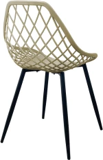 Καρέκλα Suan  cappuccino pp-πόδι μαύρο μέταλλο 49x51x86εκ - 4 ΤΕΜ