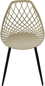 Καρέκλα Suan  cappuccino pp-πόδι μαύρο μέταλλο 49x51x86εκ - 4 ΤΕΜ