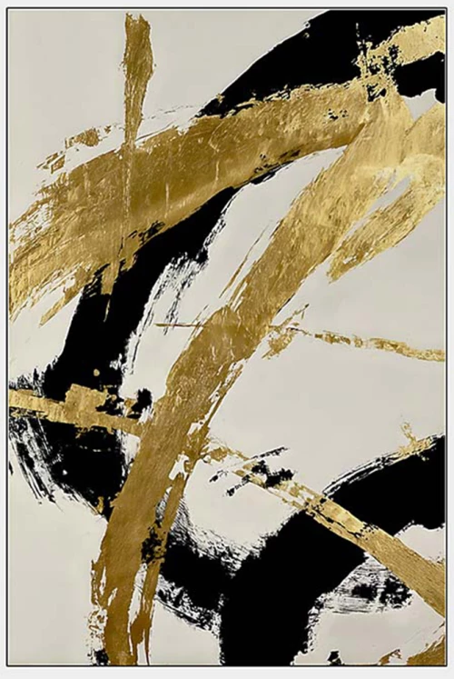 Πίνακας Hand Paint αφηρημένο με κορνίζα 80x100x3,8cm Zaros 27576 PI389