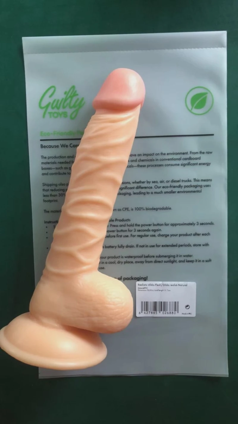 Liam Realistic Dildo with Suction Cup, PVC, Flesh, 21.7 cm