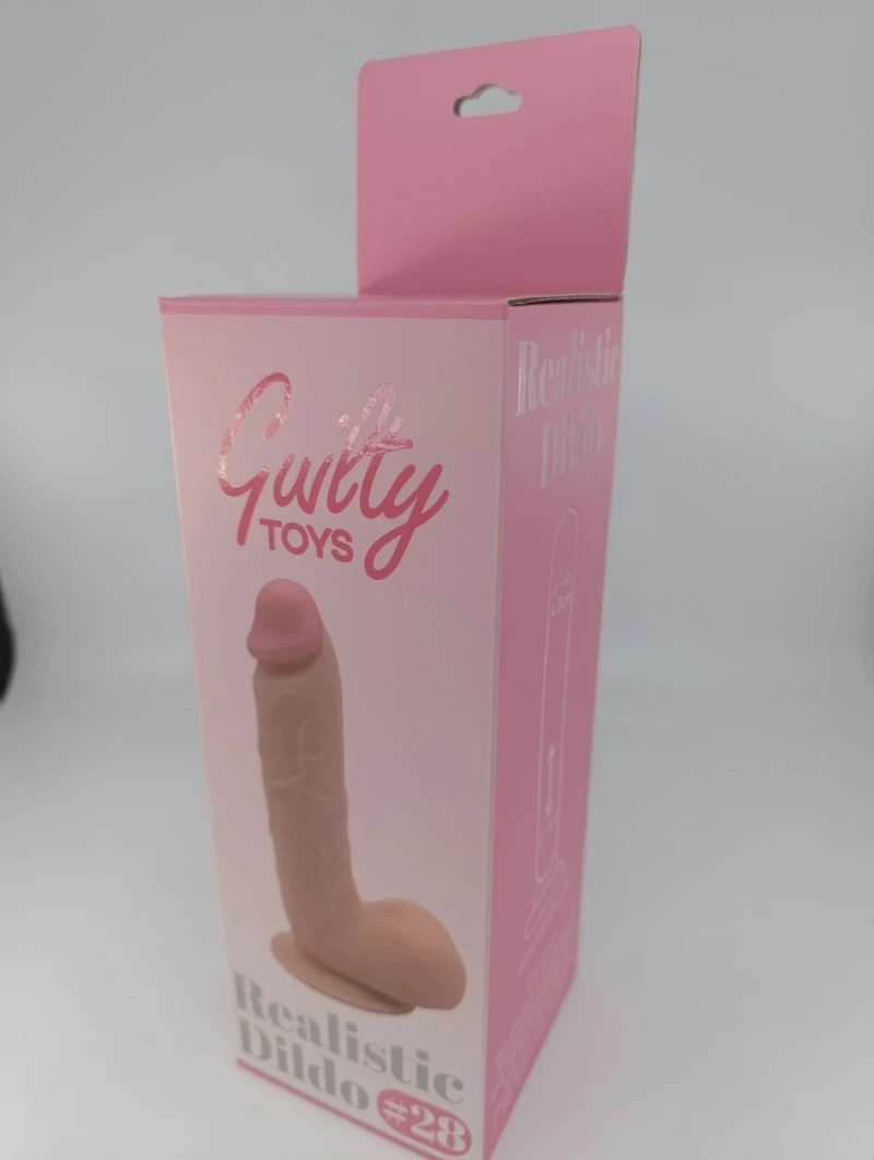 No.28 Realistic Dildo, Premium PVC, Flesh, 21.4 cm, Guilty Toys