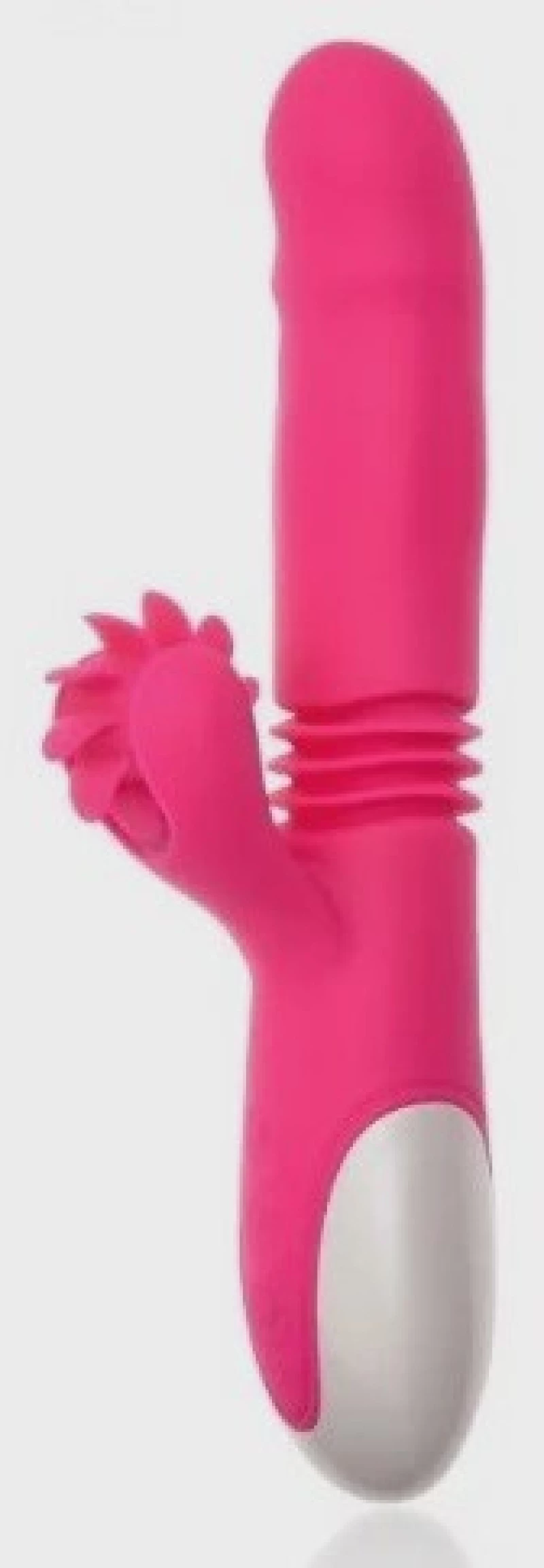 Triple Power Vibrator, Vibrating-Thrusting-Licking, Silicone, US