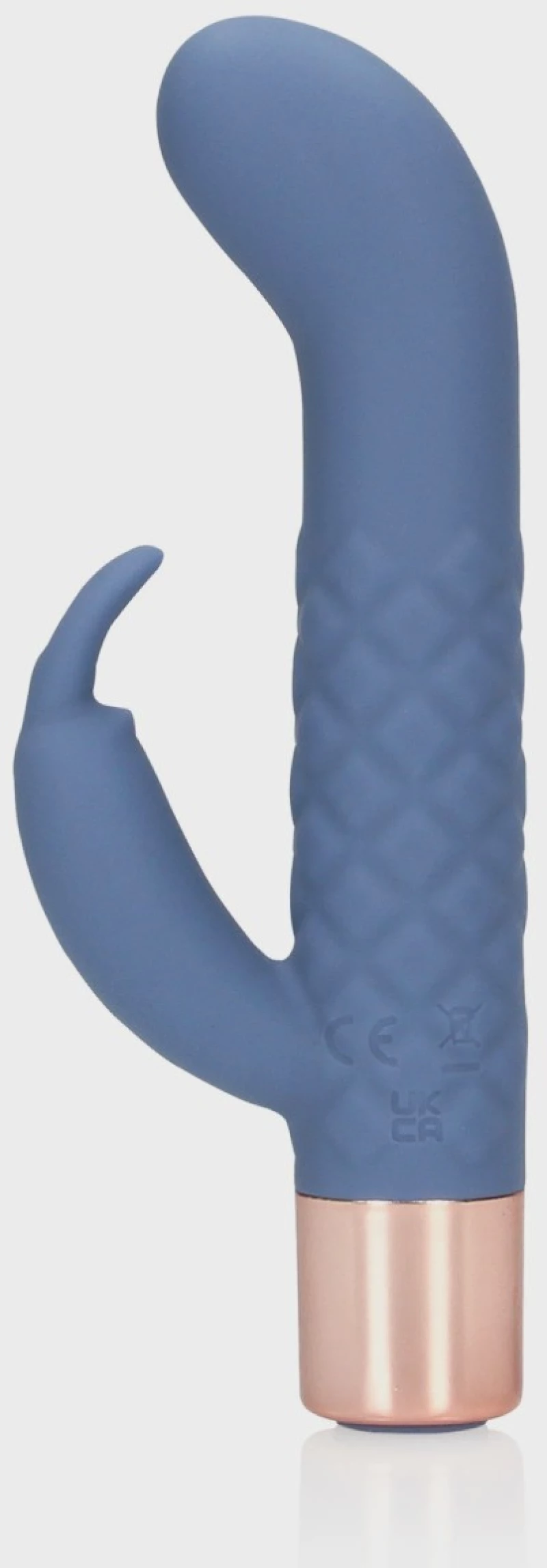 Mini Rabbit Vibrator, 10 vibration Modes, Silicone, USB, Blue,