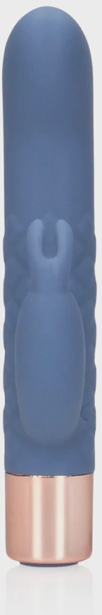Mini Rabbit Vibrator, 10 vibration Modes, Silicone, USB, Blue,