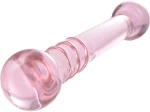 Double Pink Dildo, Sticla Premium, Pink, 19,3 cm, Passion Labs,