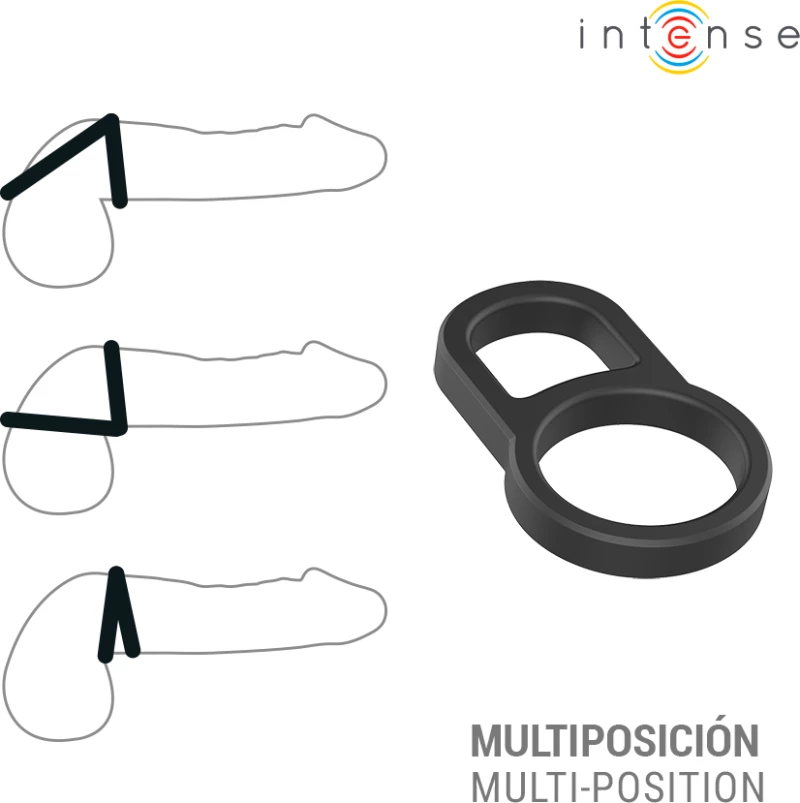 INTENSE - CONLETH ADJUSTABLE DOUBLE PENIS RING MODEL 3