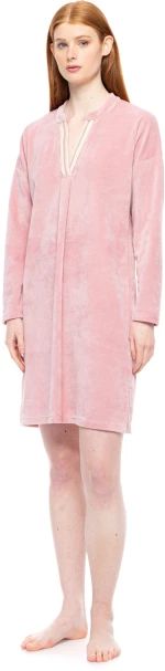Γυναικείο Φόρεμα Pink Label - Βελουτέ Dusty Pink - PETIT STRIPE - Cotton - Regular Fit