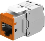 GOOBAY Keystone module RJ45 77947, CAT 6A STP, slim, toolfree, ασημί/πορτοκαλί