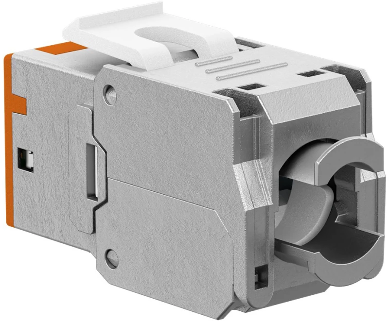 GOOBAY Keystone module RJ45 77947, CAT 6A STP, slim, toolfree, ασημί/πορτοκαλί