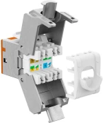 GOOBAY Keystone module RJ45 77947, CAT 6A STP, slim, toolfree, ασημί/πορτοκαλί