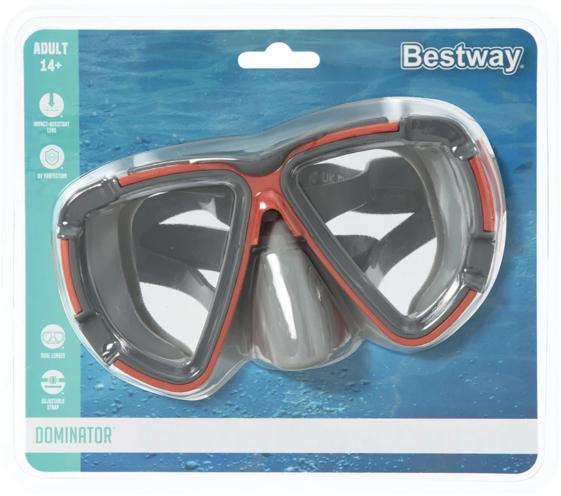 BESTWAY μάσκα θαλάσσης 22052, διοπτική, κόκκινη