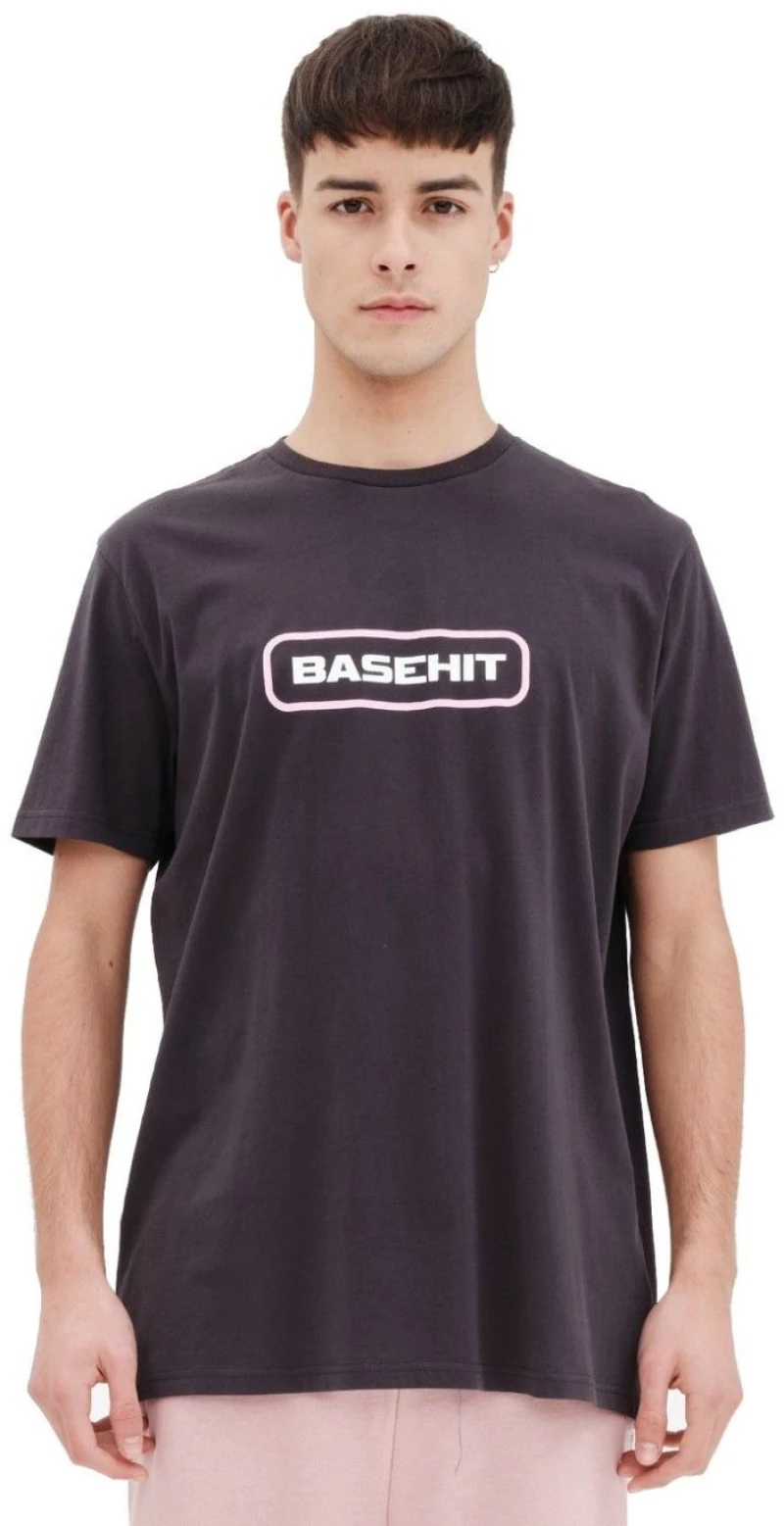 BASEHIT Ανδρική κοντομάνικη μπλούζα T-Shirt 221.BM33.06 OFF BLACK ..