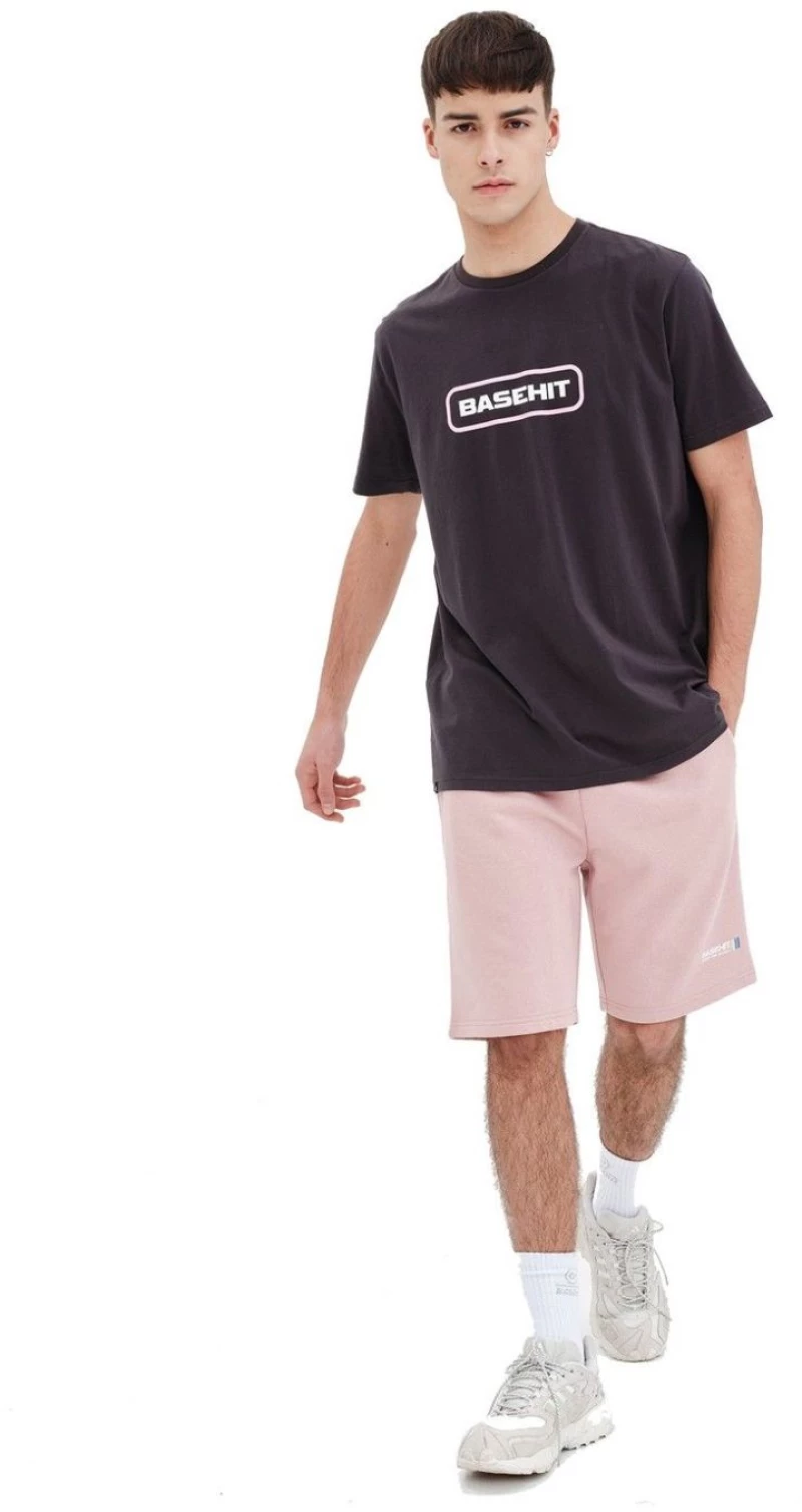 BASEHIT Ανδρική κοντομάνικη μπλούζα T-Shirt 221.BM33.06 OFF BLACK ..