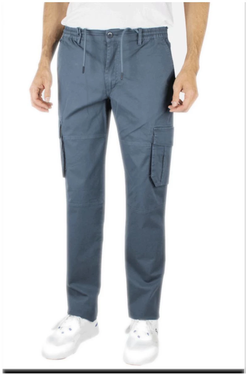 KOYOTE JEANS Ανδρικό μπλε indigo cargo ελαστικό παντελόνι 511201 AZUL HIELO