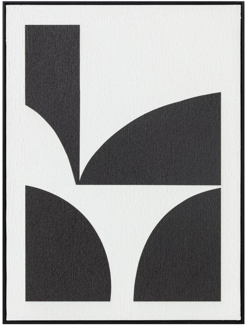 LIBERTA CONTRAST ΠΙΝΑΚΑΣ ΔΙΑΚΟΣΜΗΣΗΣ 60x80x3cm ΚΑΜΒΑΣ ΑΣΠΡΟ ΜΑΥΡΟ MDF ΜΑΥΡΟ