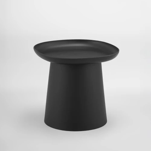 LIBERTA PLATE COFFEE TABLE ΜΑΥΡΟ 50x50x47.5cm