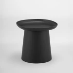 LIBERTA PLATE COFFEE TABLE ΜΑΥΡΟ 50x50x47.5cm