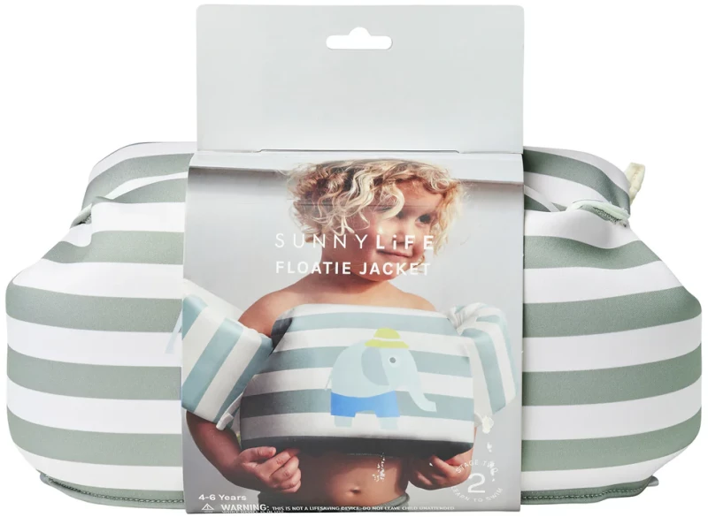 SunnyLife Σωσίβιο Γιλέκο 3-6 Ετών Eli the Elephant Green Stripe 26180127
