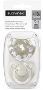 Suavinex Πιπίλα Ανατομική SX PRO Σιλικόνης +18μ Wild & Free Beige 2τεμ BR79907