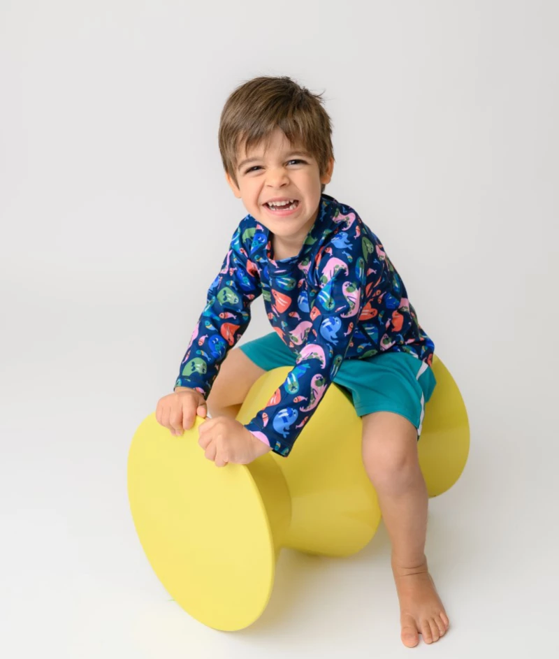 Zoocchini Σετ UV Μαγιὀ Bucket Καπέλο Μπλούζα Walrus 3 Ετών ZOO16018-3T Αγόρι