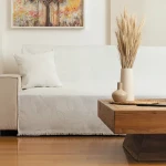 Ριχτάρι Βαμβακερό Τετραθέσιο Κύκλοι Borea Home Textiles - Καφέ