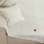 Ριχτάρι Βαμβακερό Τετραθέσιο Κύκλοι Borea Home Textiles - Καφέ