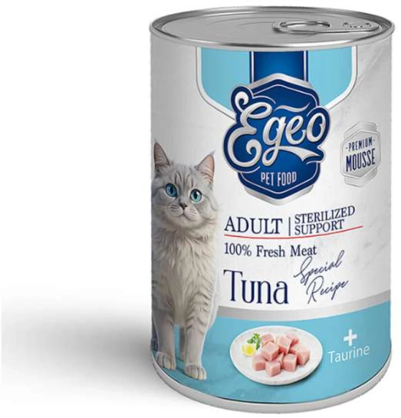 Egeo Υγρή Τροφή Γάτας Adult Τόνος Mousse 375gr