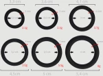 Σετ Δαχτυλίδια Πέους Σιλικόνης Male Collection Silicone Flexible Round Cock Ring Set - Κόκκινο